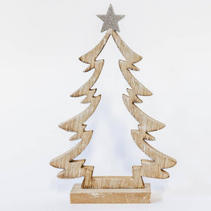 Wooden Christmas Tree with Star