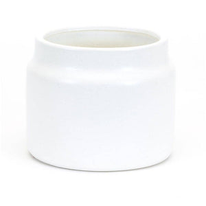 White Crock Shaped Pot Small