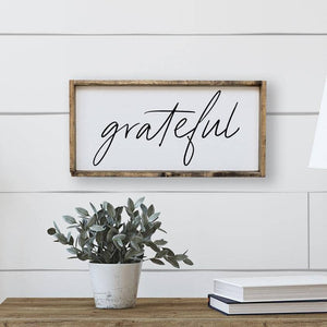 Grateful Wood Sign